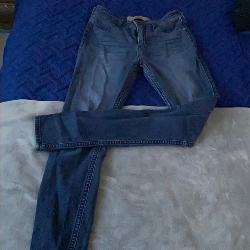 Denim high waisted jeans